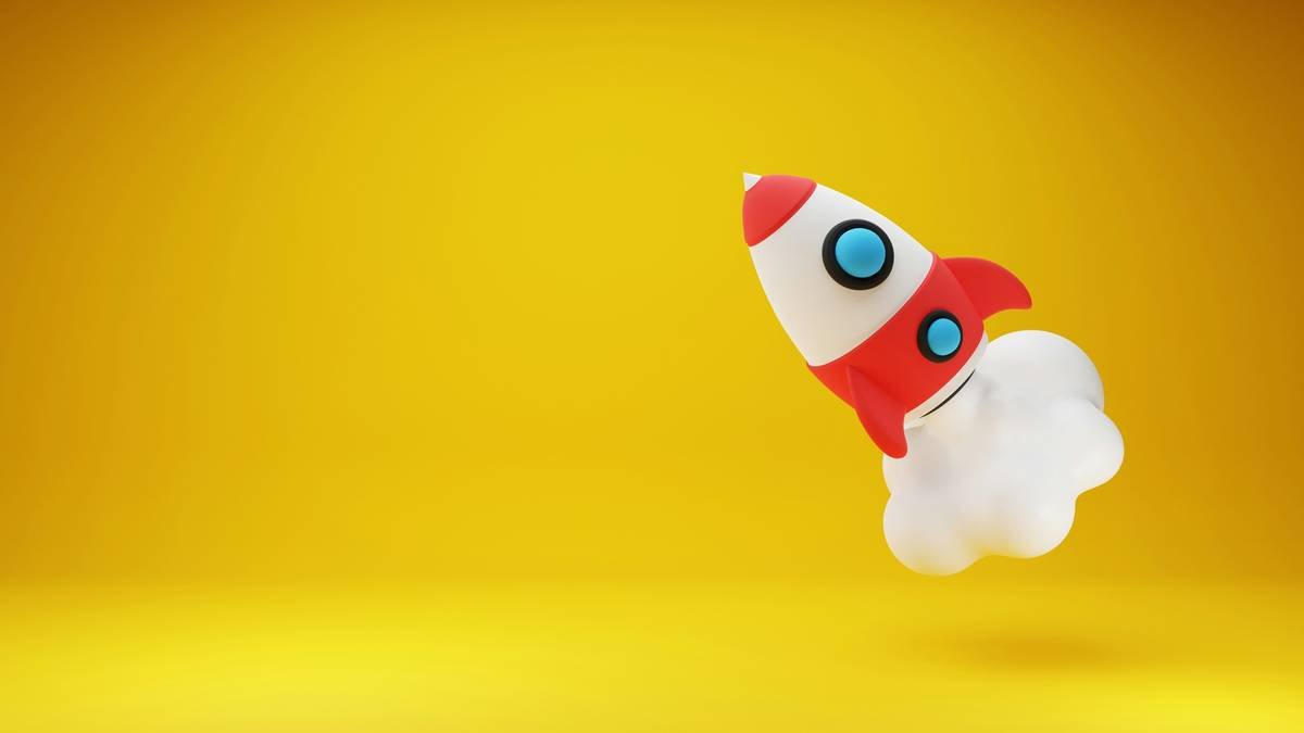 3D Rendering Rocket Space Launching Illustration