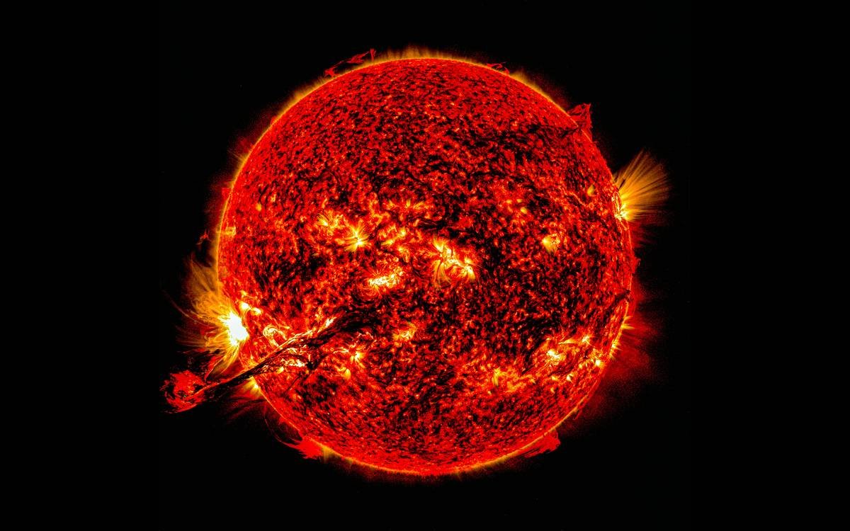 the sun as seen from space during a solar eclipse